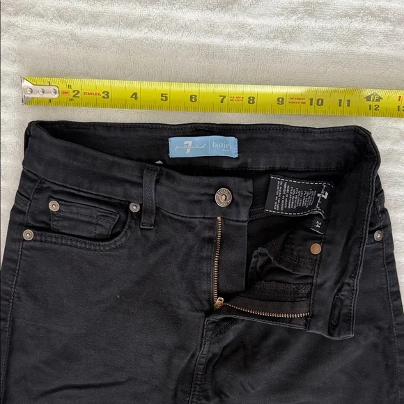 7 For All Mankind Black Women's Skinny Jeans - Picture 2 of 3